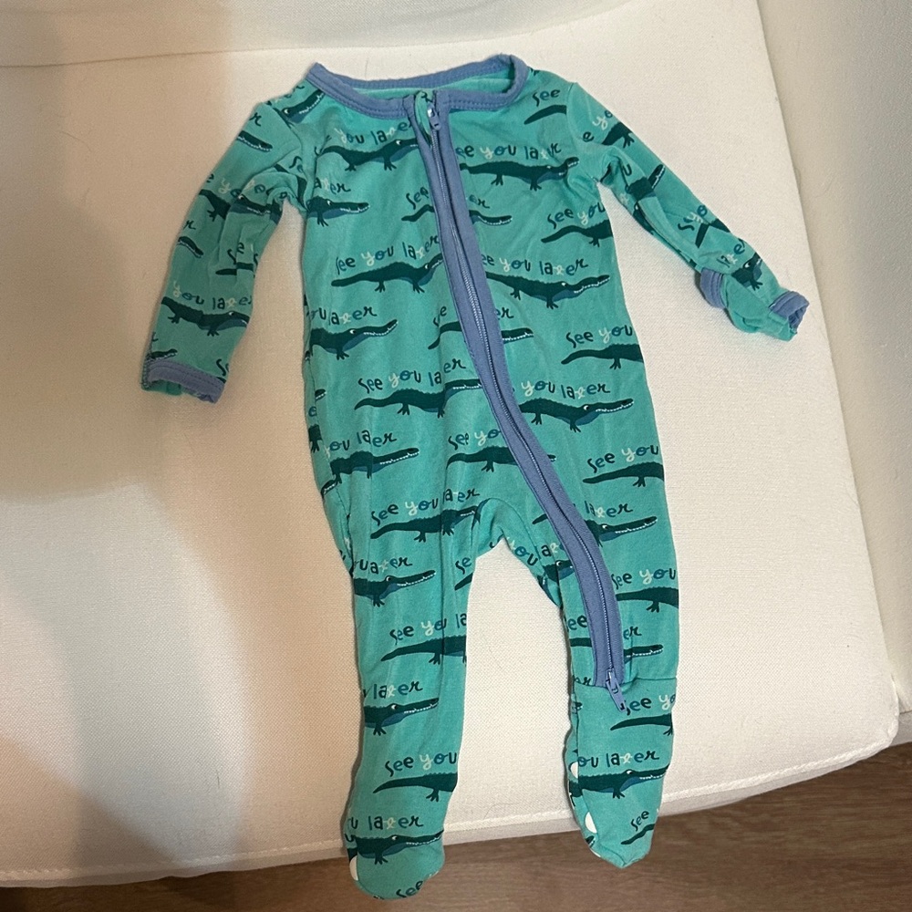 KicKee Alligator Baby Footie Pajamas